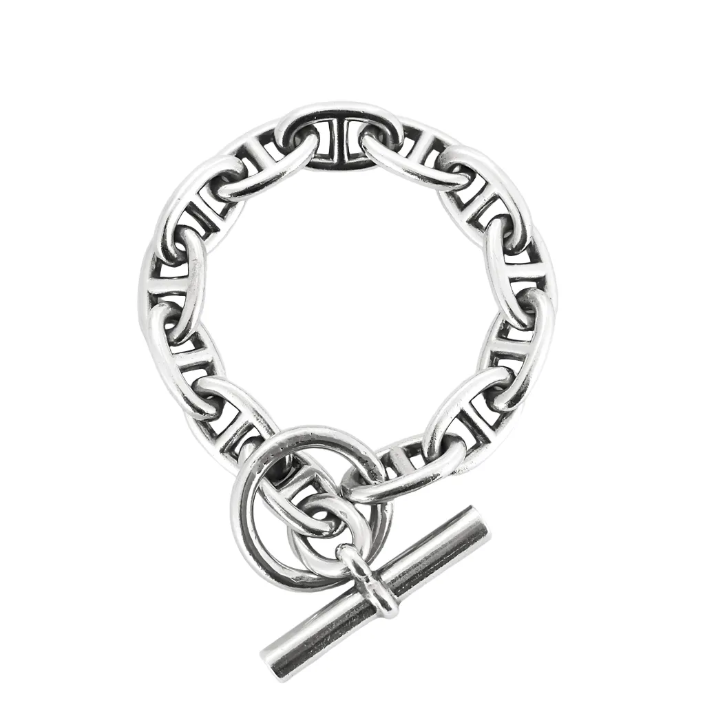 HERMES - Bracelet "Chaîne d'Ancre" Grand Modèle en argent sold by 58 Facettes