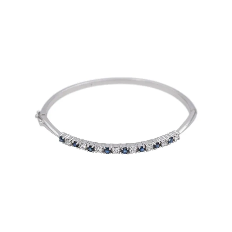 Bracelet Or blanc Diamant, Saphir made by 58 Facettes