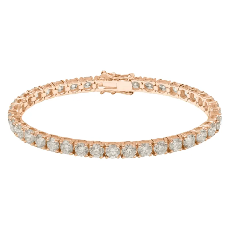 Bracelet tennis en or rose et diamants 2,90 ct made by 58 Facettes
