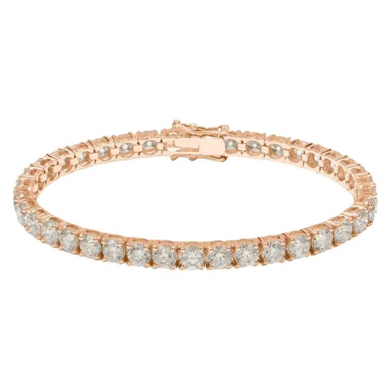 Bracelet tennis en or rose et diamants 2,90 ct sold by 58 Facettes
