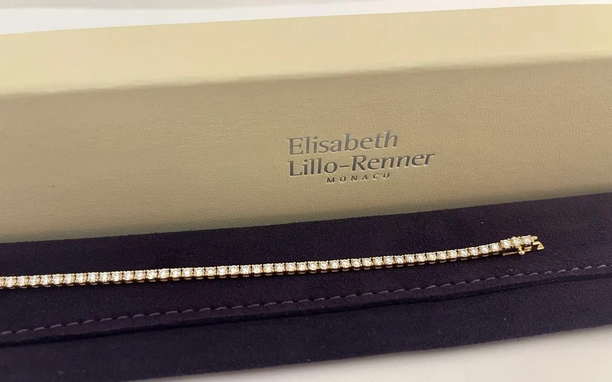 Bracelet tennis en or rose et diamants 2,90 ct sold by 58 Facettes product image thumbnail 2