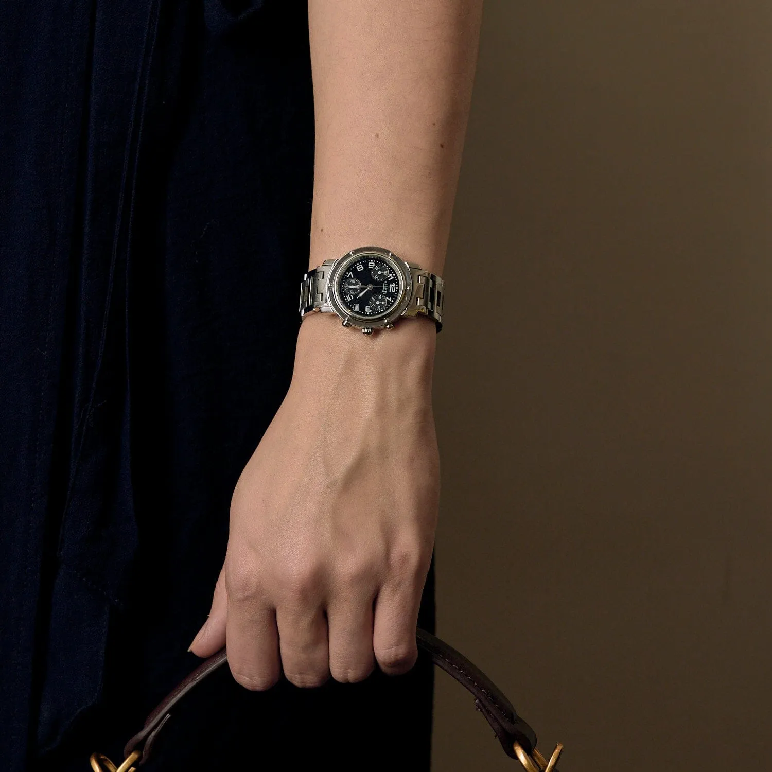 Hermès - Clipper Chrono - Montre en acier à boitier rond et à mouvement quartz sold by 58 Facettes product image thumbnail 2