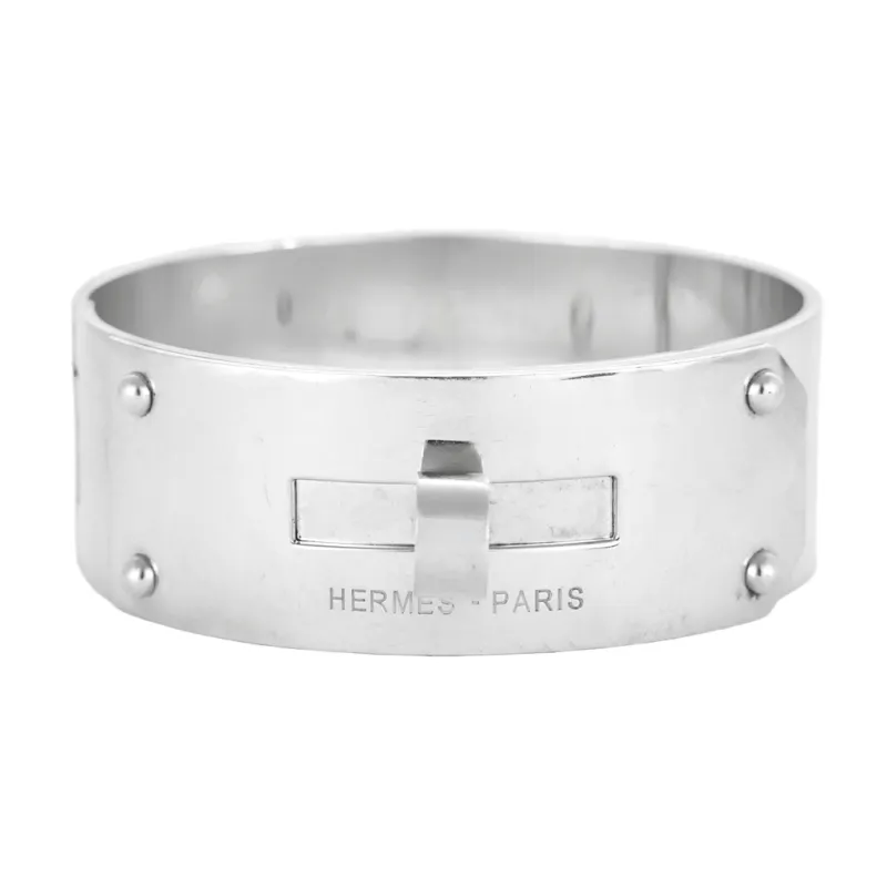 HERMES - Eclipse - Bracelet manchette en argent made by 58 Facettes