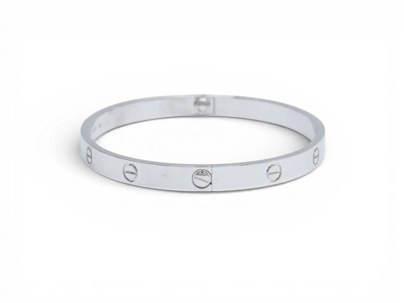 Cartier Love - Bracelet en or blanc (or gris) 18k, taille 20 sold by 58 Facettes product image thumbnail 5