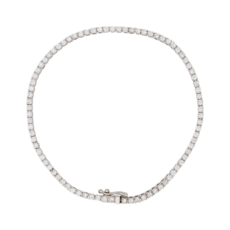 Bracelet Ligne Or blanc Diamant made by 58 Facettes