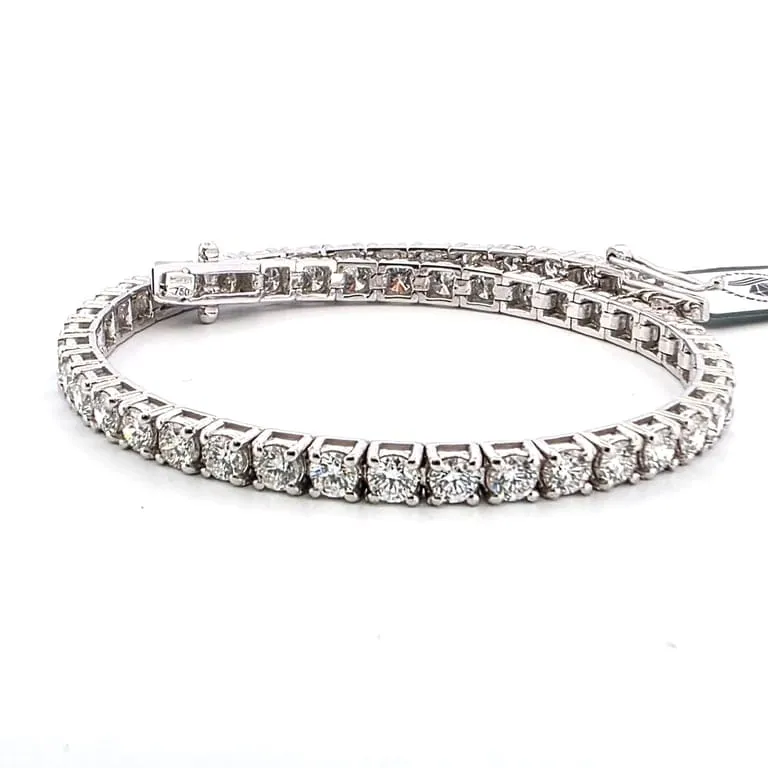Bracelet tennis en or blanc 18 ct avec diamants sold by 58 Facettes product image thumbnail 3
