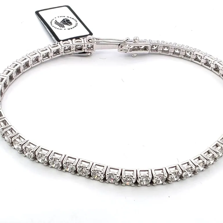 Bracelet tennis en or blanc 18 ct avec diamants sold by 58 Facettes product image thumbnail 5
