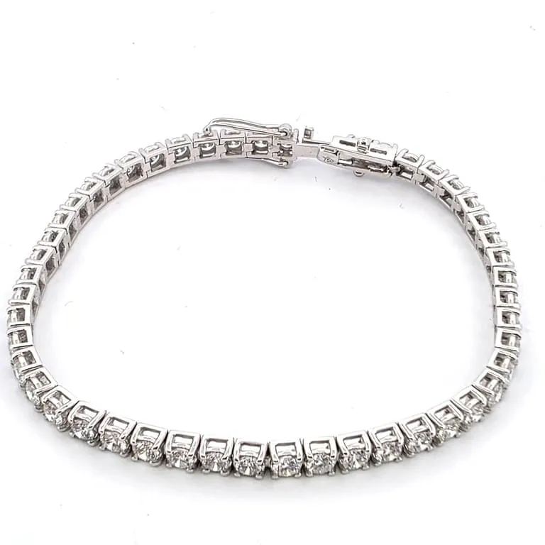 Bracelet tennis - Bracelet en or blanc 18 ct et diamants sold by 58 Facettes product image thumbnail 3