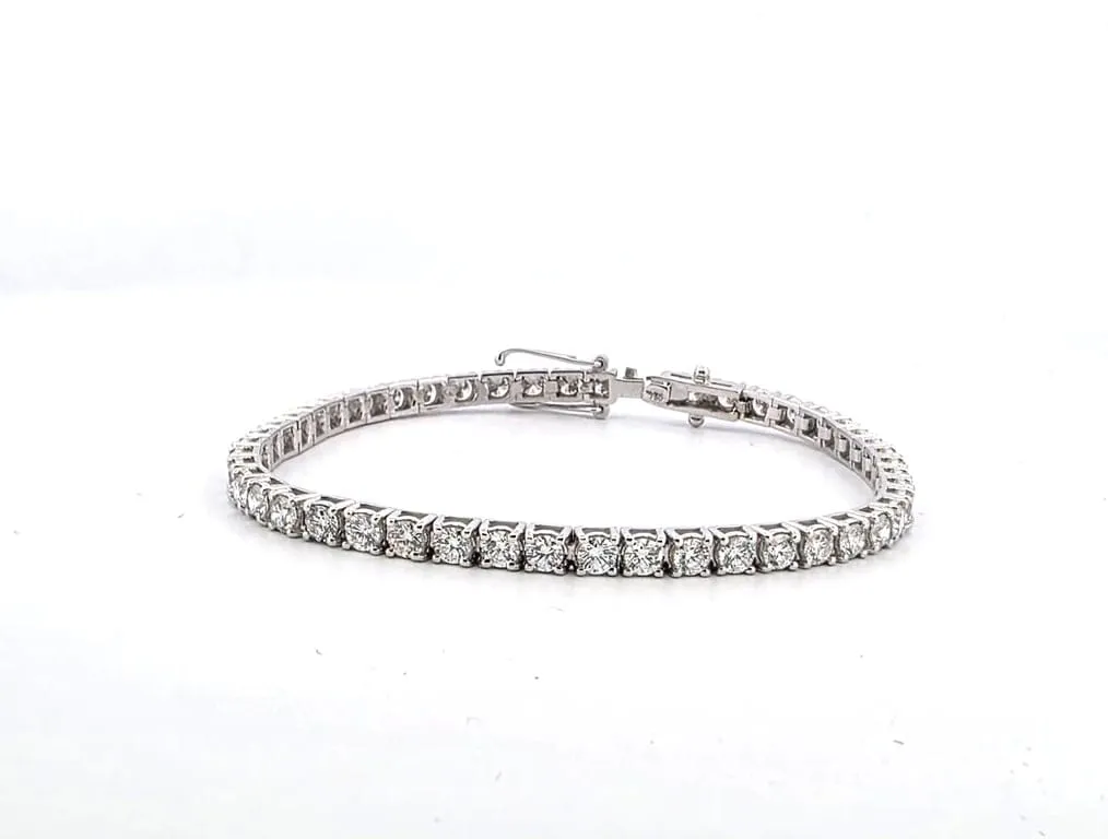 Bracelet tennis - Bracelet en or blanc 18 ct et diamants sold by 58 Facettes product image thumbnail 4