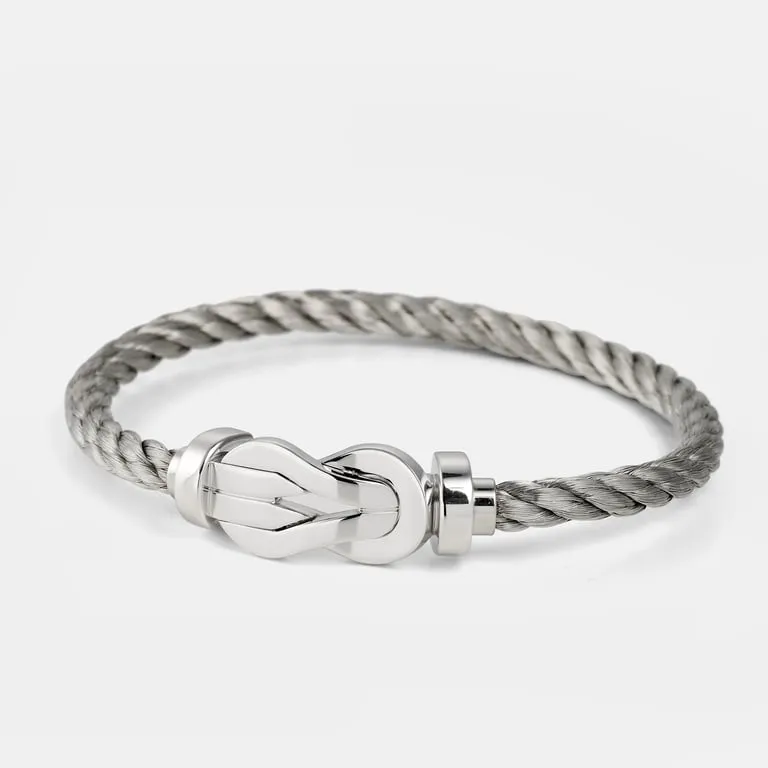 FRED Chance Infinie - Bracelet grand modèle en or blanc 18k et acier sold by 58 Facettes product image thumbnail 3