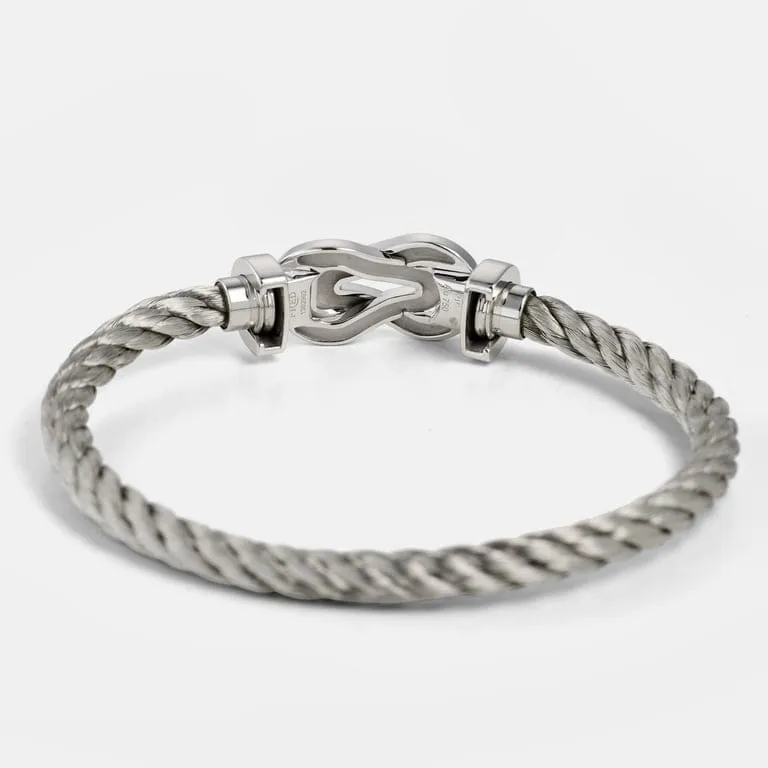 FRED Chance Infinie - Bracelet grand modèle en or blanc 18k et acier sold by 58 Facettes product image thumbnail 4