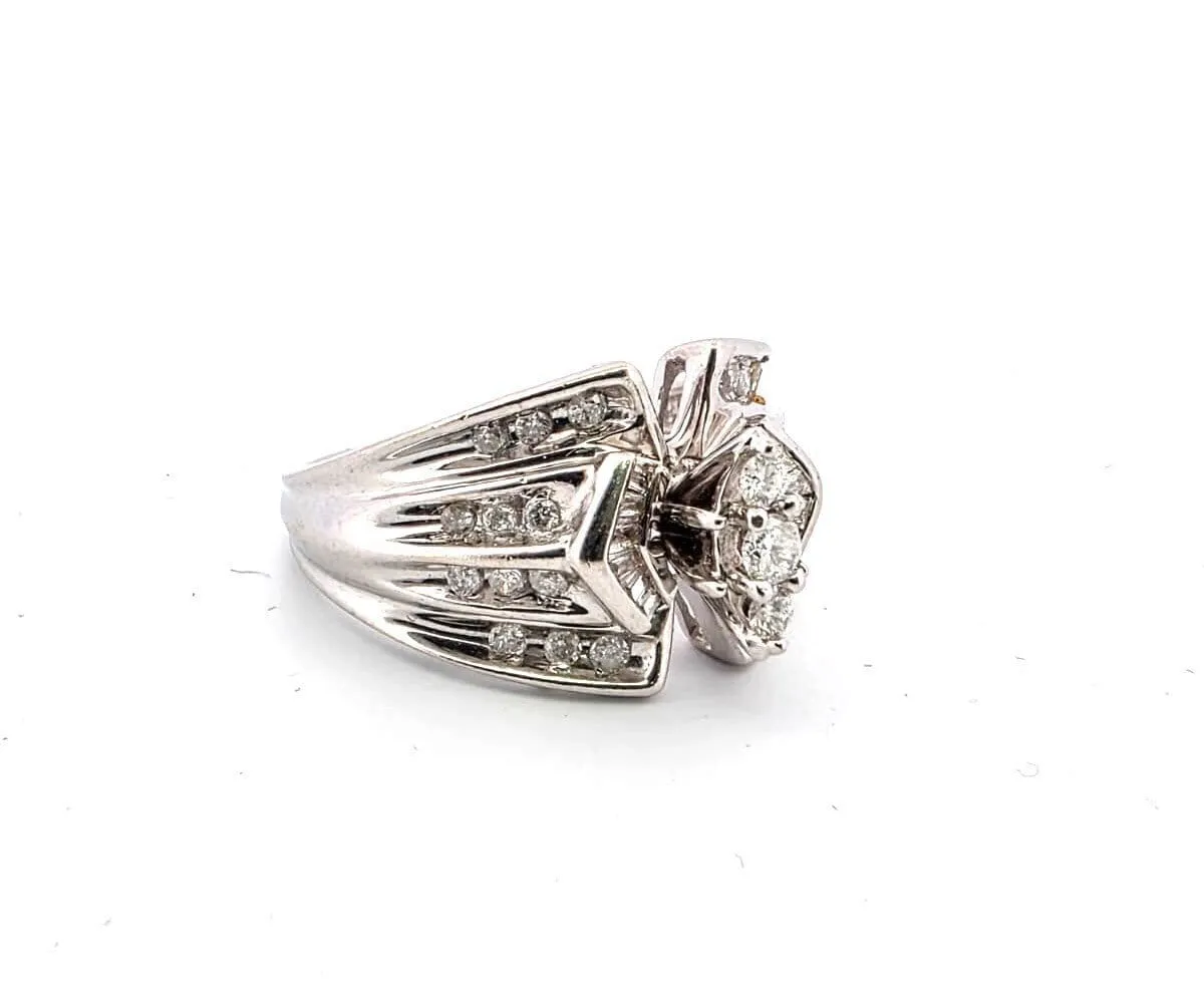 Bague en or blanc avec diamants sold by 58 Facettes product image thumbnail 2