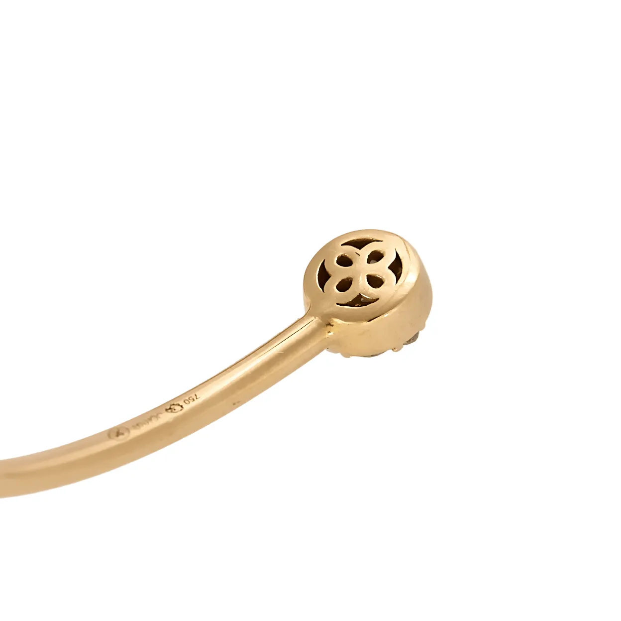 Bracelet jonc en or jaune à motif floral sold by 58 Facettes product image thumbnail 5