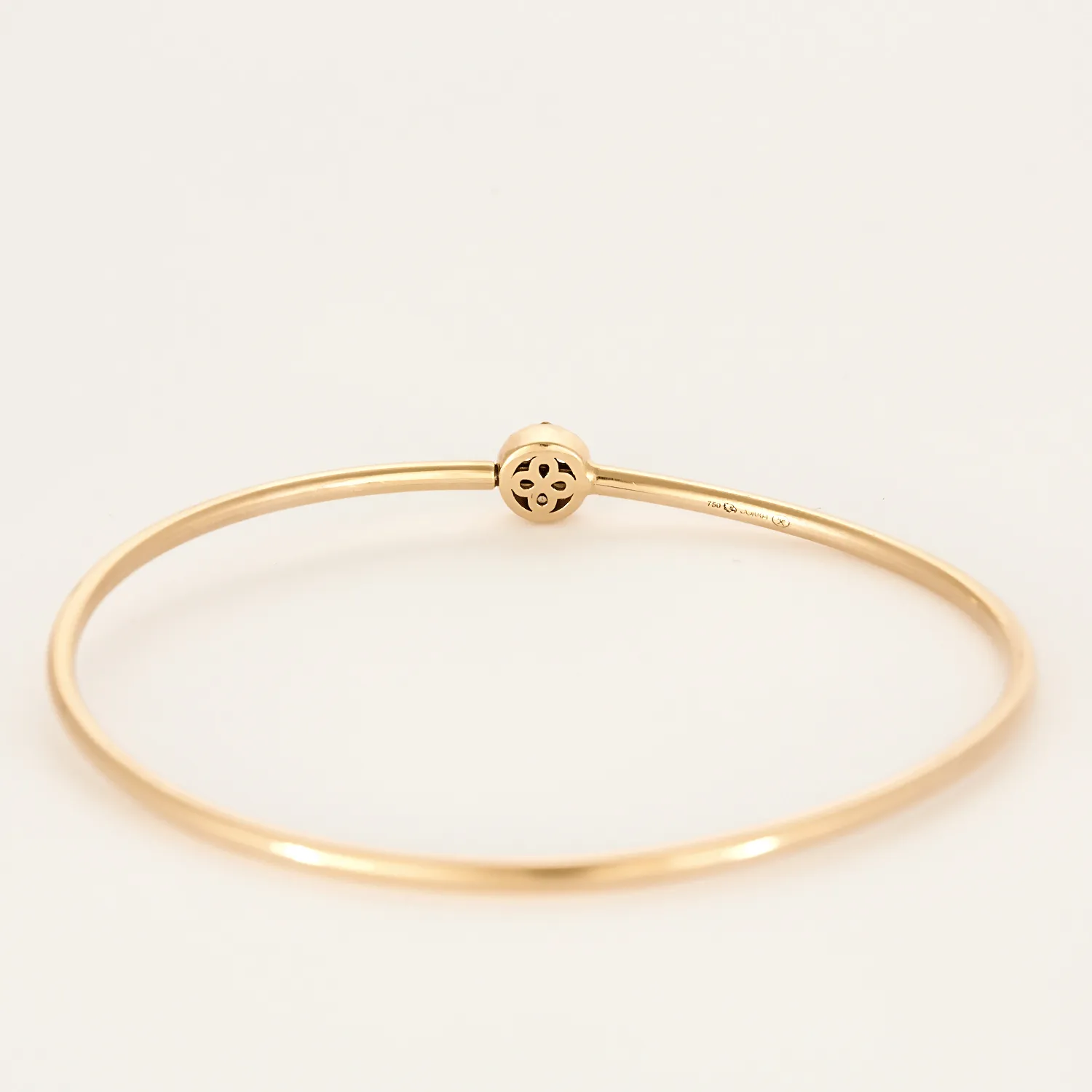 Bracelet jonc en or jaune à motif floral sold by 58 Facettes product image thumbnail 3