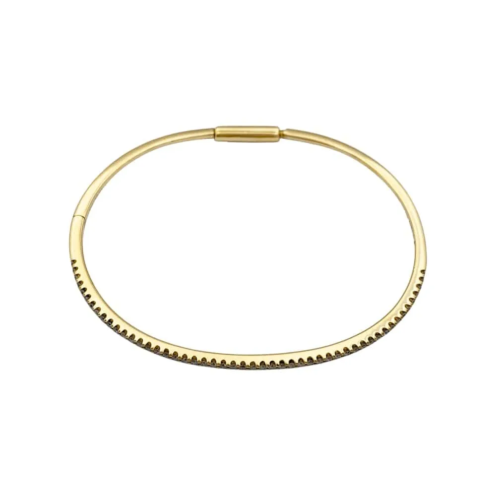 Bracelet jonc or jaune et diamants. sold by 58 Facettes product image thumbnail 4