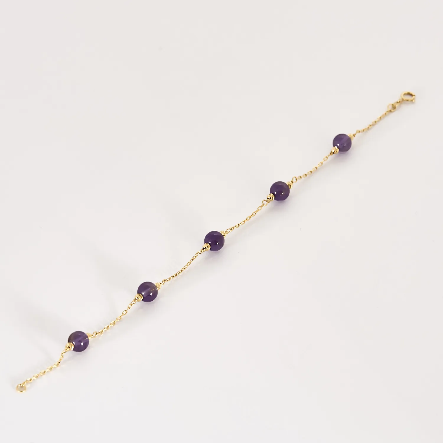 Bracelet en or jaune et perles d'améthyste sold by 58 Facettes product image thumbnail 4