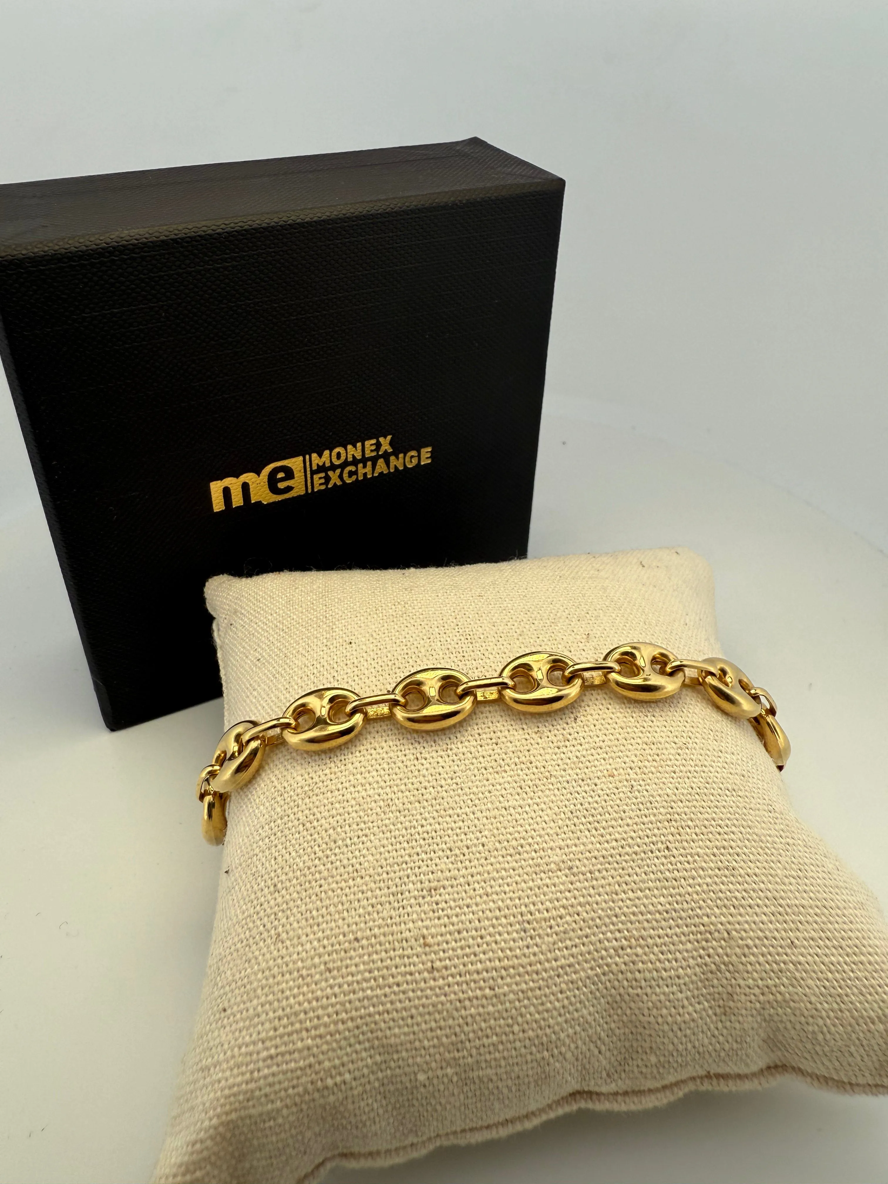 Bracelet graine de café (gourmette) en or jaune 18 carats sold by 58 Facettes product image thumbnail 2