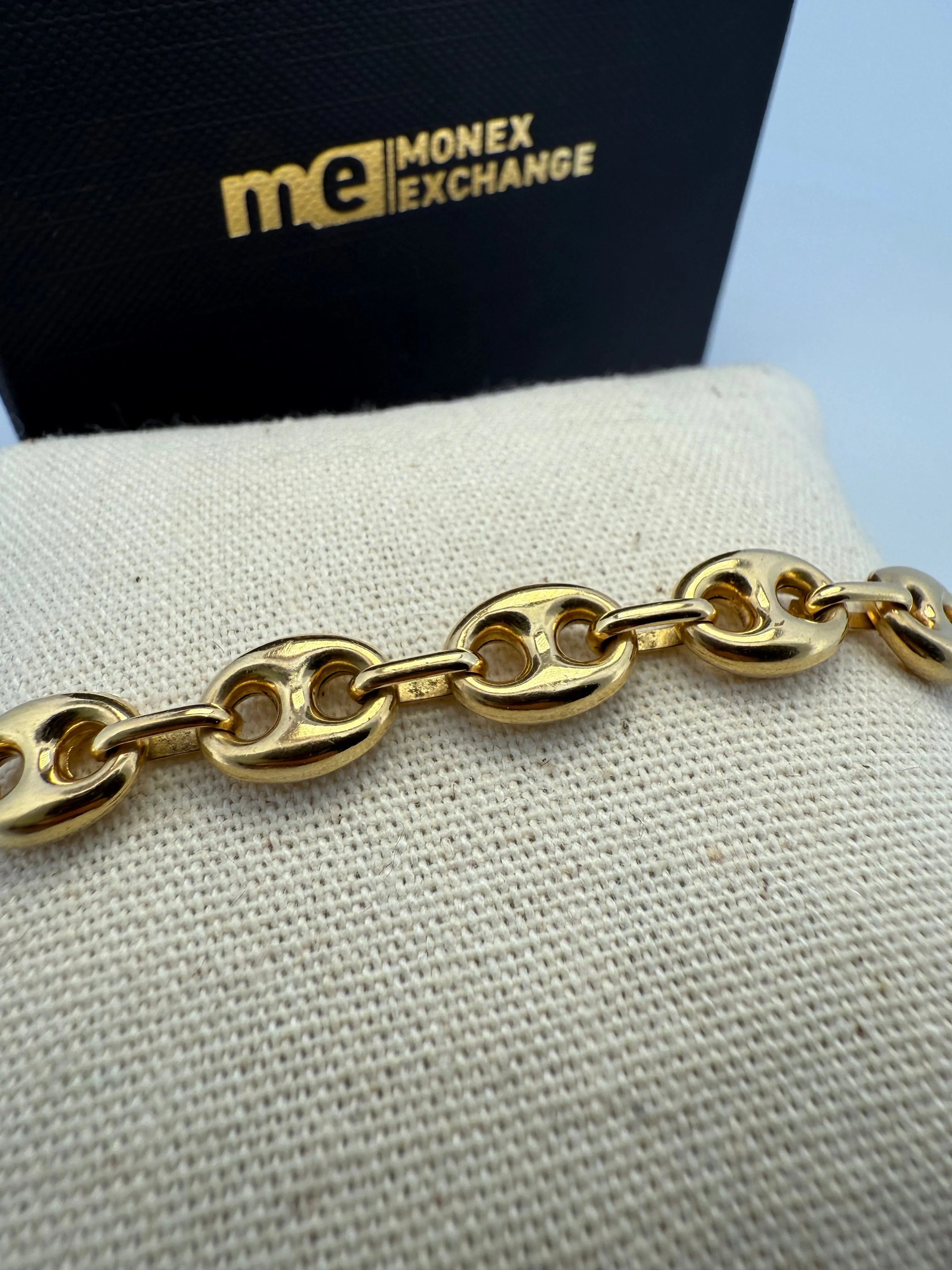 Bracelet graine de café (gourmette) en or jaune 18 carats sold by 58 Facettes product image thumbnail 3