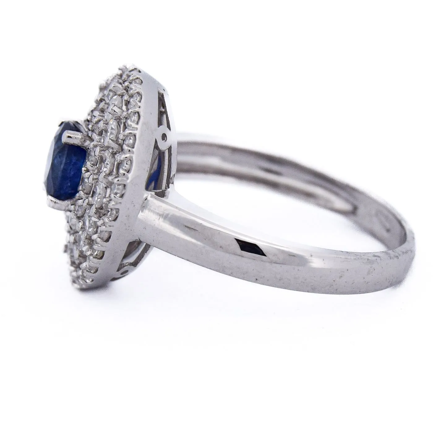 Bague - Or blanc 18 ct avec saphir et diamants sold by 58 Facettes product image thumbnail 5