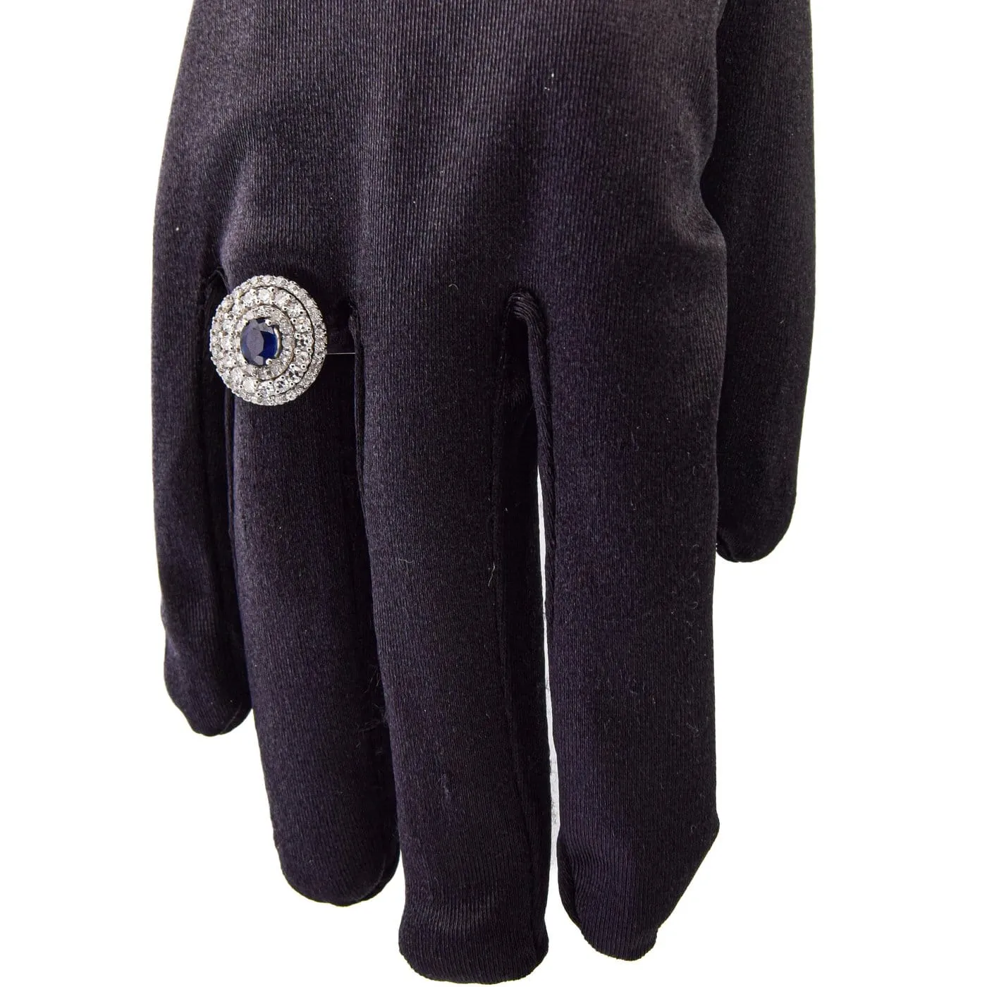 Bague - Or blanc 18 ct avec saphir et diamants sold by 58 Facettes product image thumbnail 2