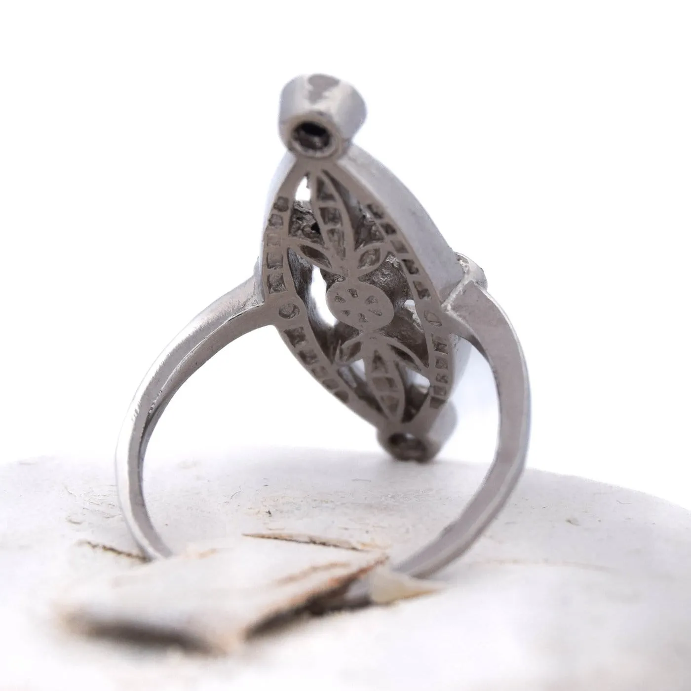 Bague Art déco en platine 950 avec diamants taille ancienne sold by 58 Facettes product image thumbnail 5