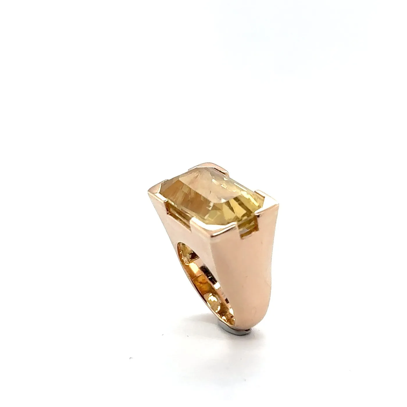Bague Tank - Citrine en or sold by 58 Facettes product image thumbnail 4