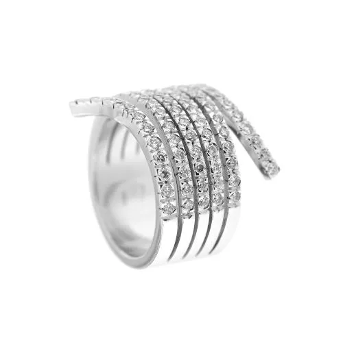 Bague bandeau en or blanc 18 ct et diamants sold by 58 Facettes product image thumbnail 4
