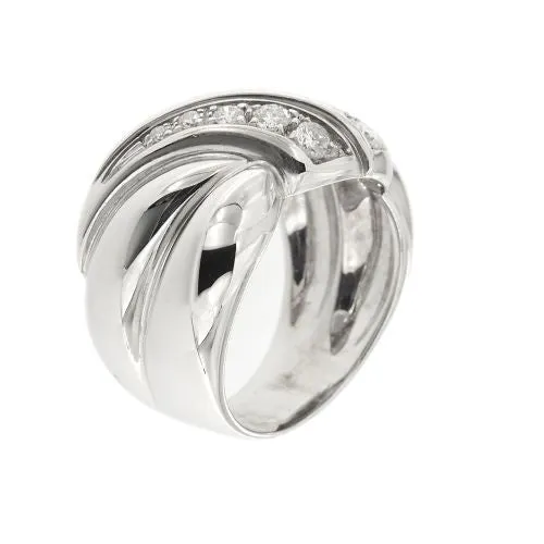 Bague bandeau nœud en or blanc 18 ct et diamants sold by 58 Facettes product image thumbnail 3