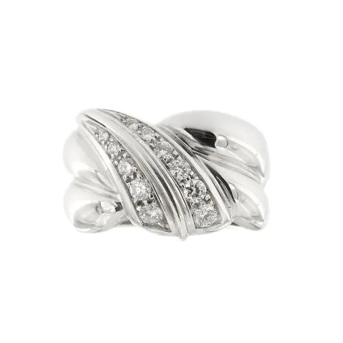 Bague bandeau nœud en or blanc 18 ct et diamants sold by 58 Facettes product image thumbnail 4