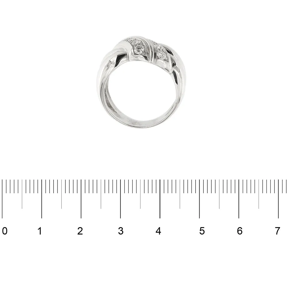 Bague bandeau nœud en or blanc 18 ct et diamants sold by 58 Facettes product image thumbnail 5