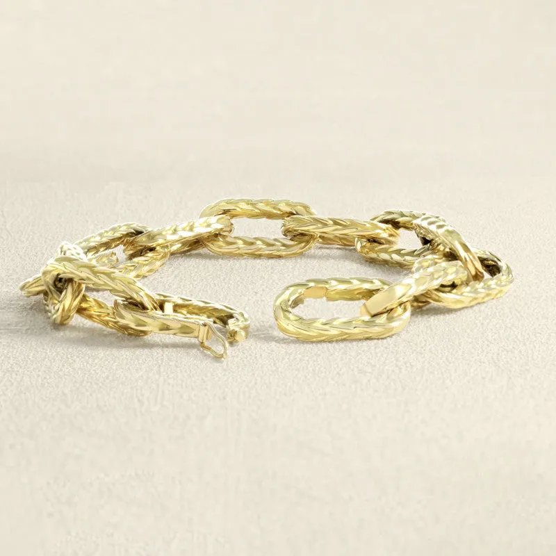 Bracelet maille godronnée en or jaune sold by 58 Facettes product image thumbnail 4