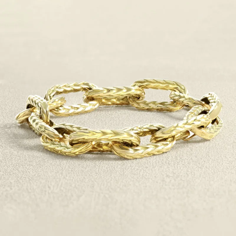 Bracelet maille godronnée en or jaune made by 58 Facettes