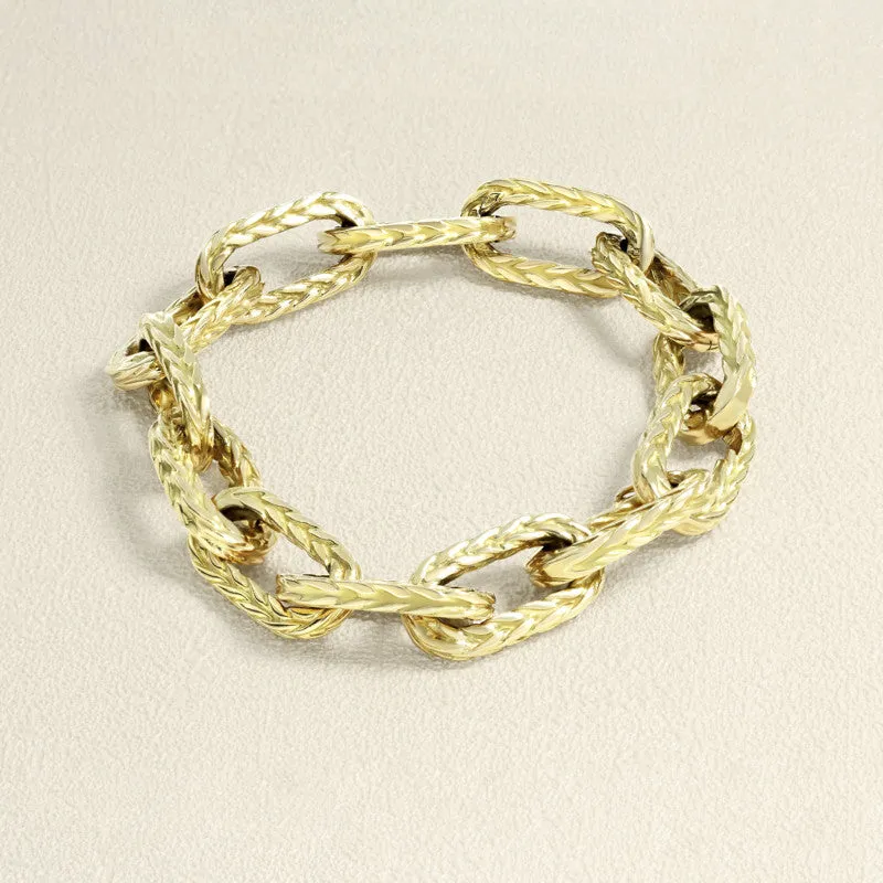 Bracelet maille godronnée en or jaune sold by 58 Facettes product image thumbnail 2