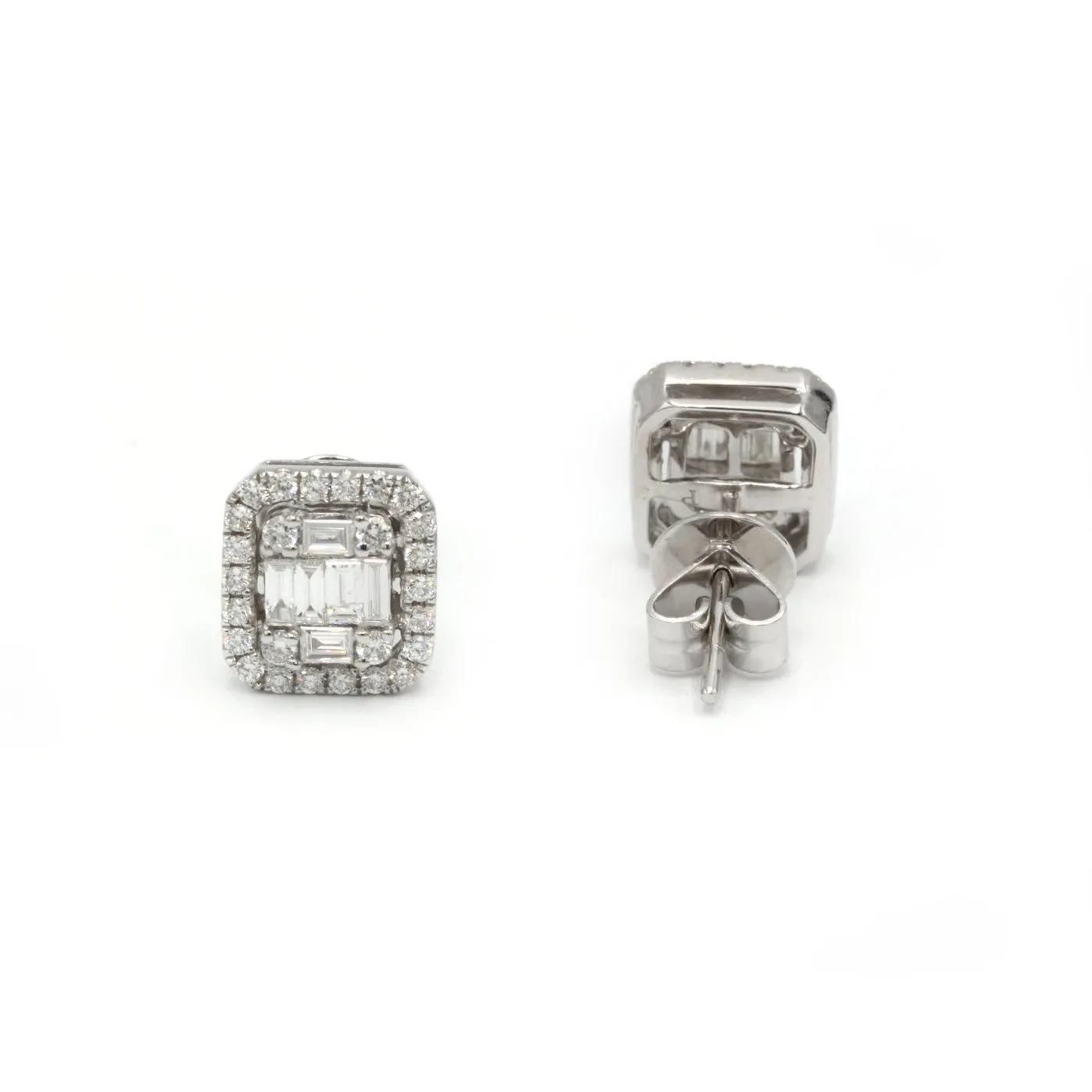 Boucles d'oreilles en or blanc 750‰ et diamants sold by 58 Facettes product image thumbnail 3