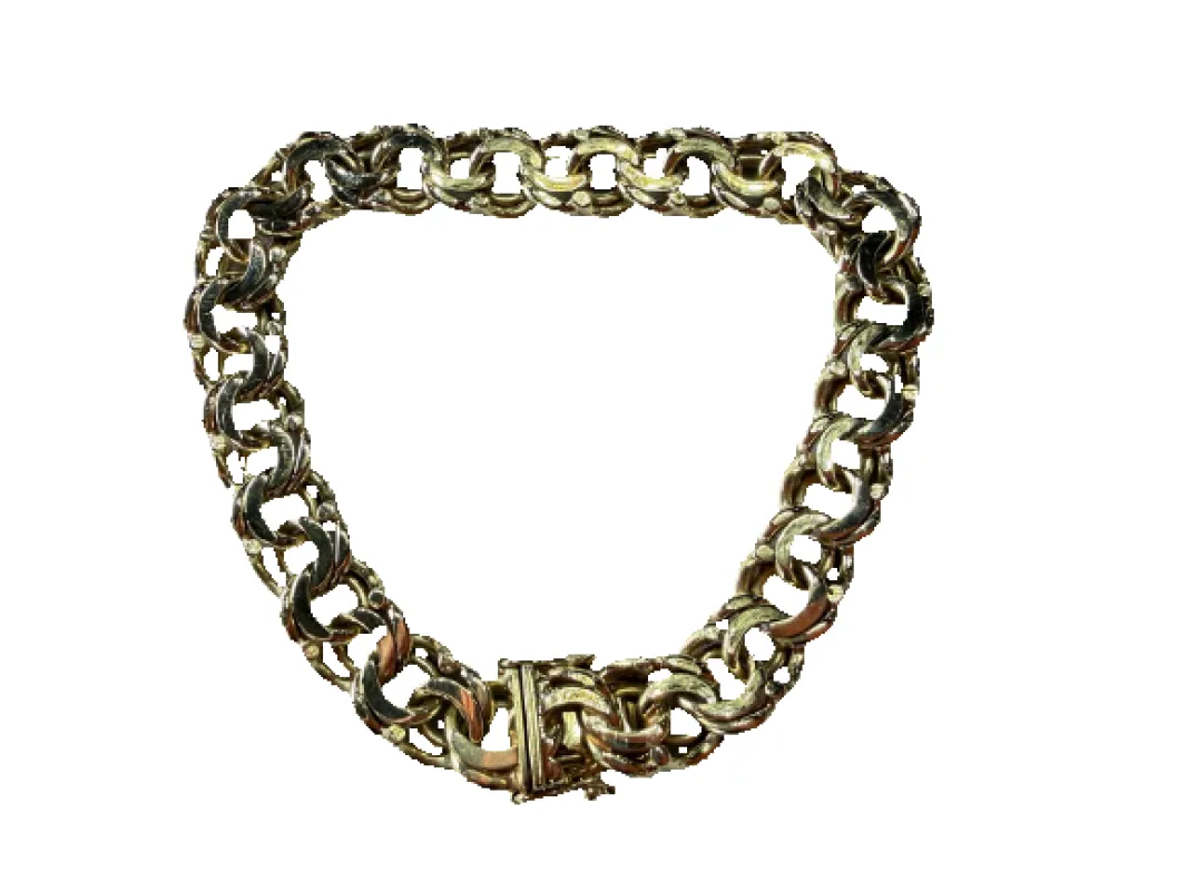 Bracelet maille Miami Cuban en or jaune 14K 585, 19 cm made by 58 Facettes