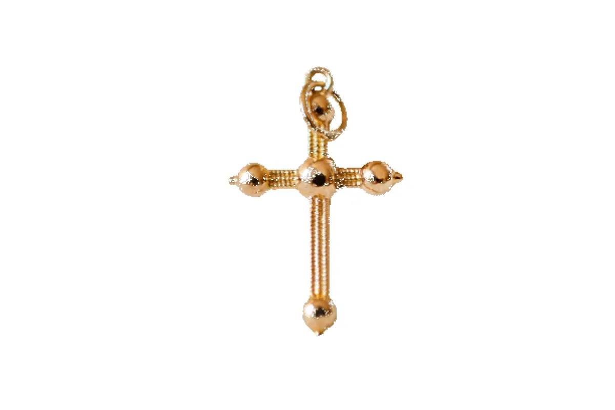 Pendentif croix en or jaune 18 carats made by 58 Facettes