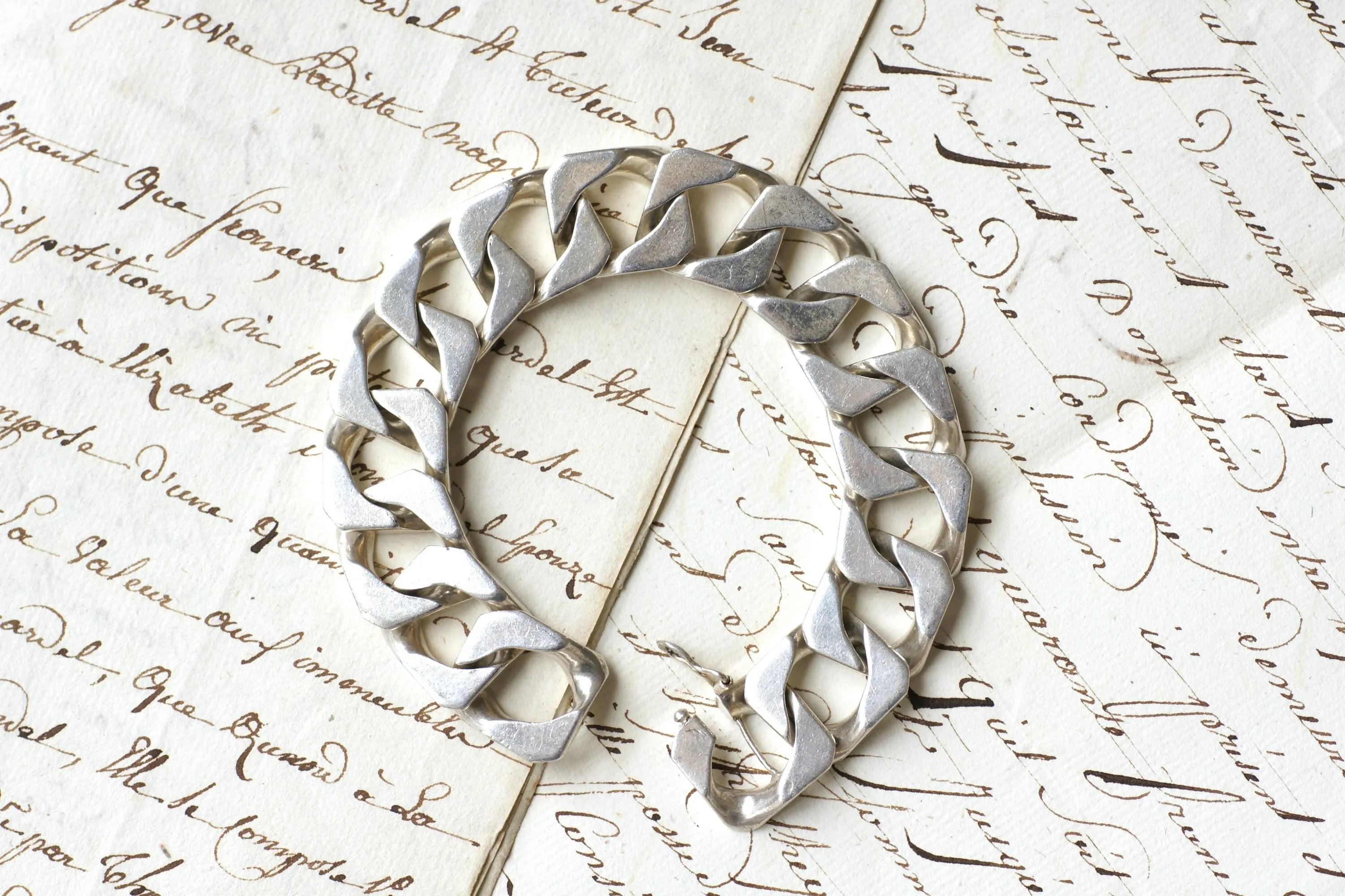 Bracelet gourmette articulé en argent 800 sold by 58 Facettes product image thumbnail 5