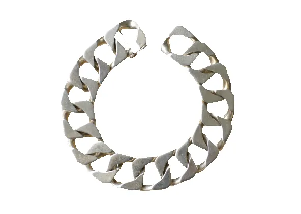 Bracelet gourmette articulé en argent 800 sold by 58 Facettes