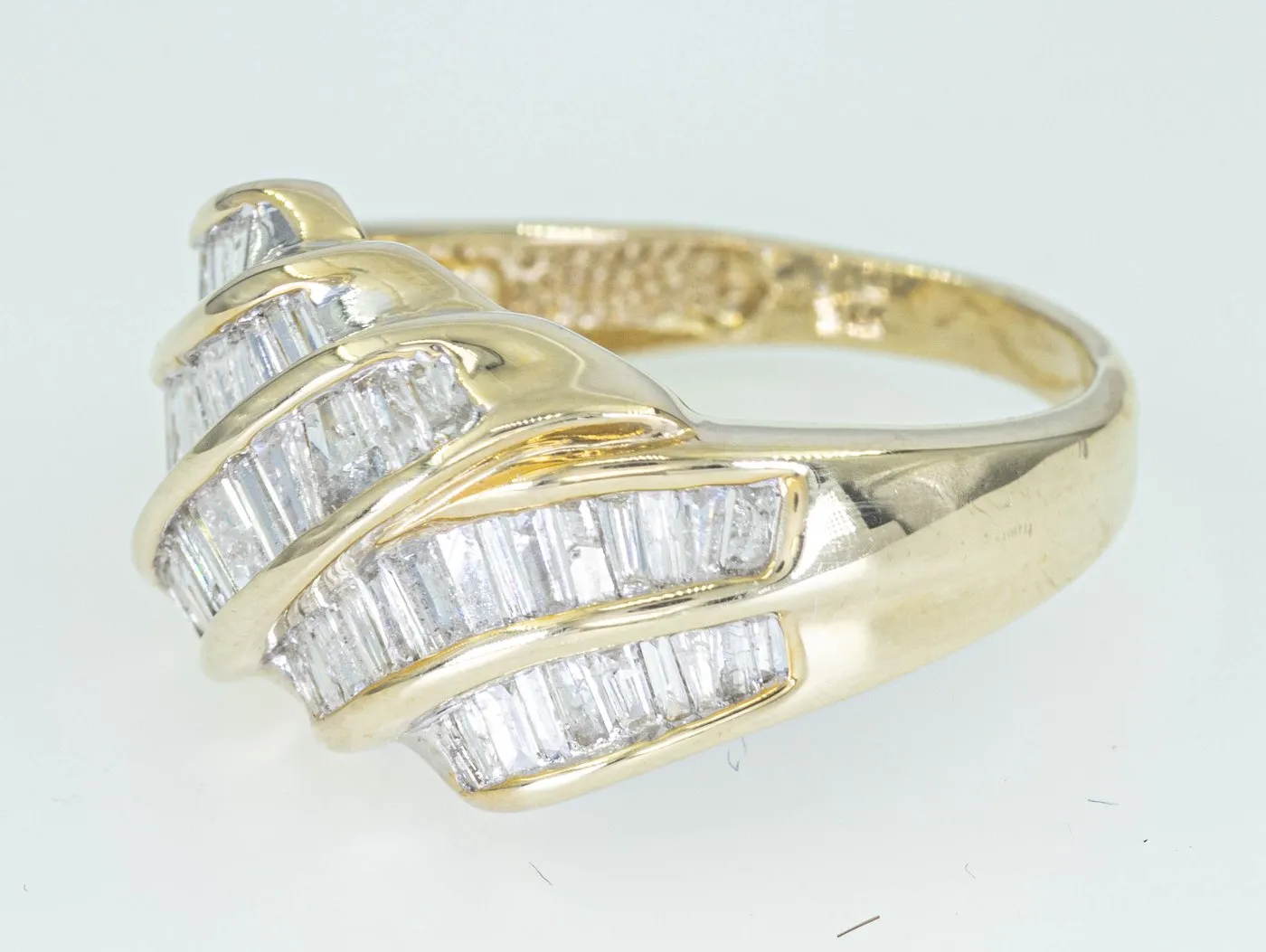 Bague entourage - Or jaune 14 ct et diamants 1,08 ct sold by 58 Facettes product image thumbnail 2