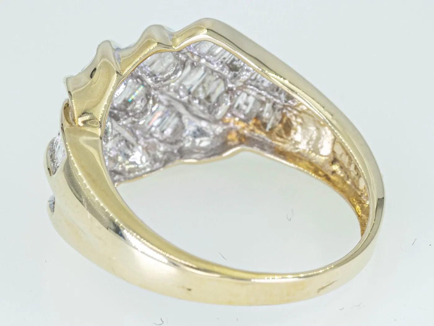 Bague entourage - Or jaune 14 ct et diamants 1,08 ct sold by 58 Facettes product image thumbnail 3