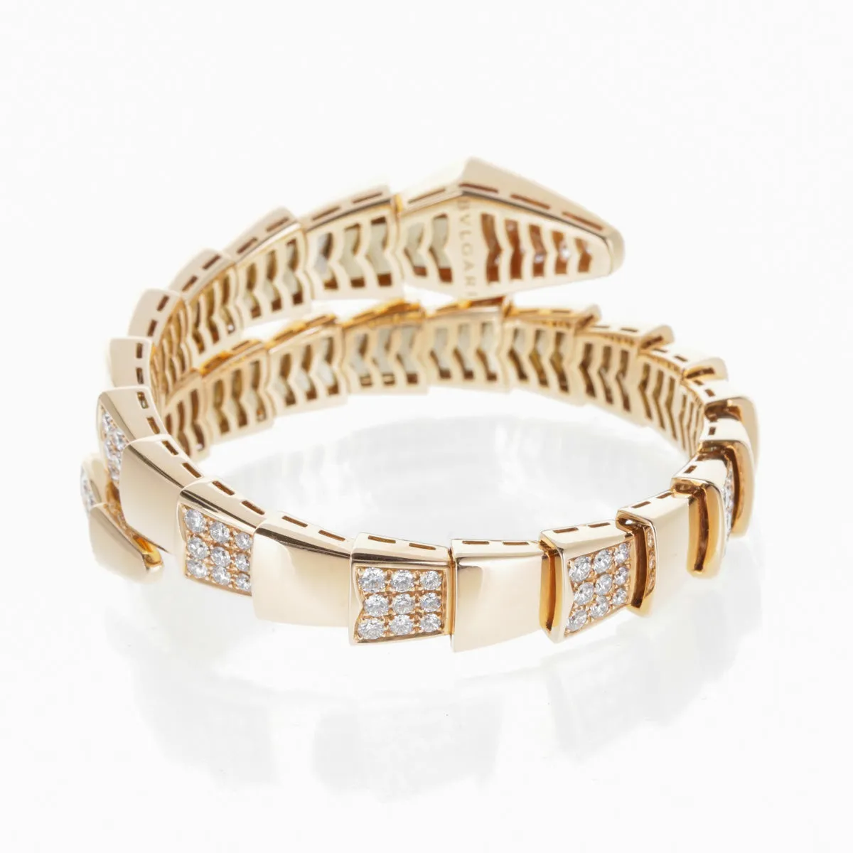 Bulgari Serpenti - Bracelet en or rose 18 carats et diamants sold by 58 Facettes product image thumbnail 4