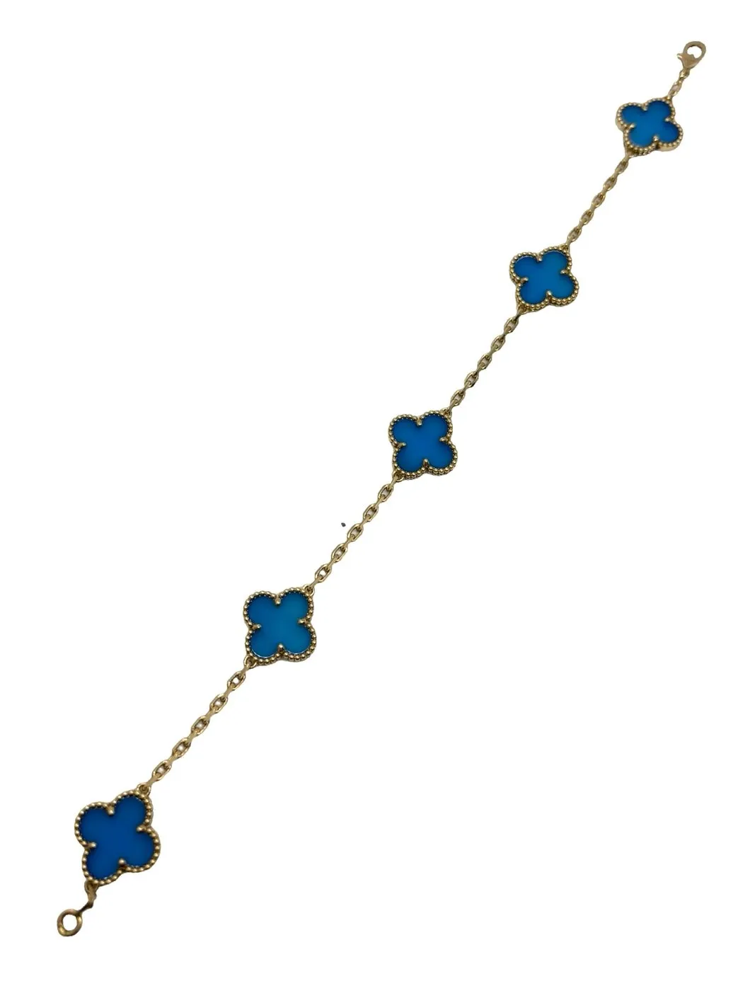Van Cleef & Arpels Alhambra - Bracelet en or jaune 18K et agates sold by 58 Facettes product image thumbnail 2