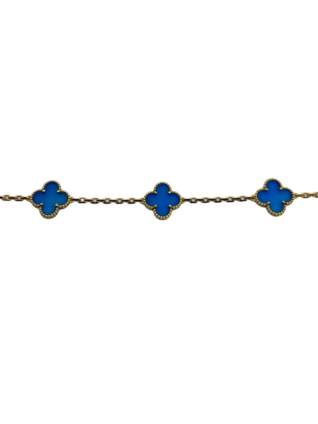 Van Cleef & Arpels Alhambra - Bracelet en or jaune 18K et agates sold by 58 Facettes product image thumbnail 3