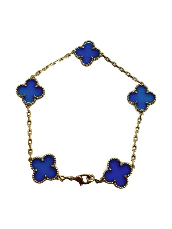 Van Cleef & Arpels Alhambra - Bracelet en or jaune 18K et agates made by 58 Facettes