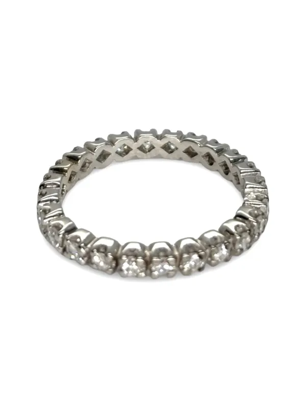 Alliance tour complet en or blanc 18K et diamants 0,70 ct made by 58 Facettes