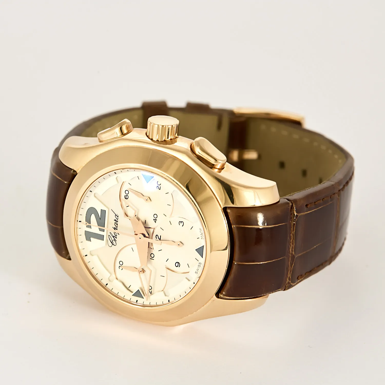 CHOPARD - ELTON JOHN - Montre en or rose à boitier rond à mouvement chronographe automatique sold by 58 Facettes product image thumbnail 4