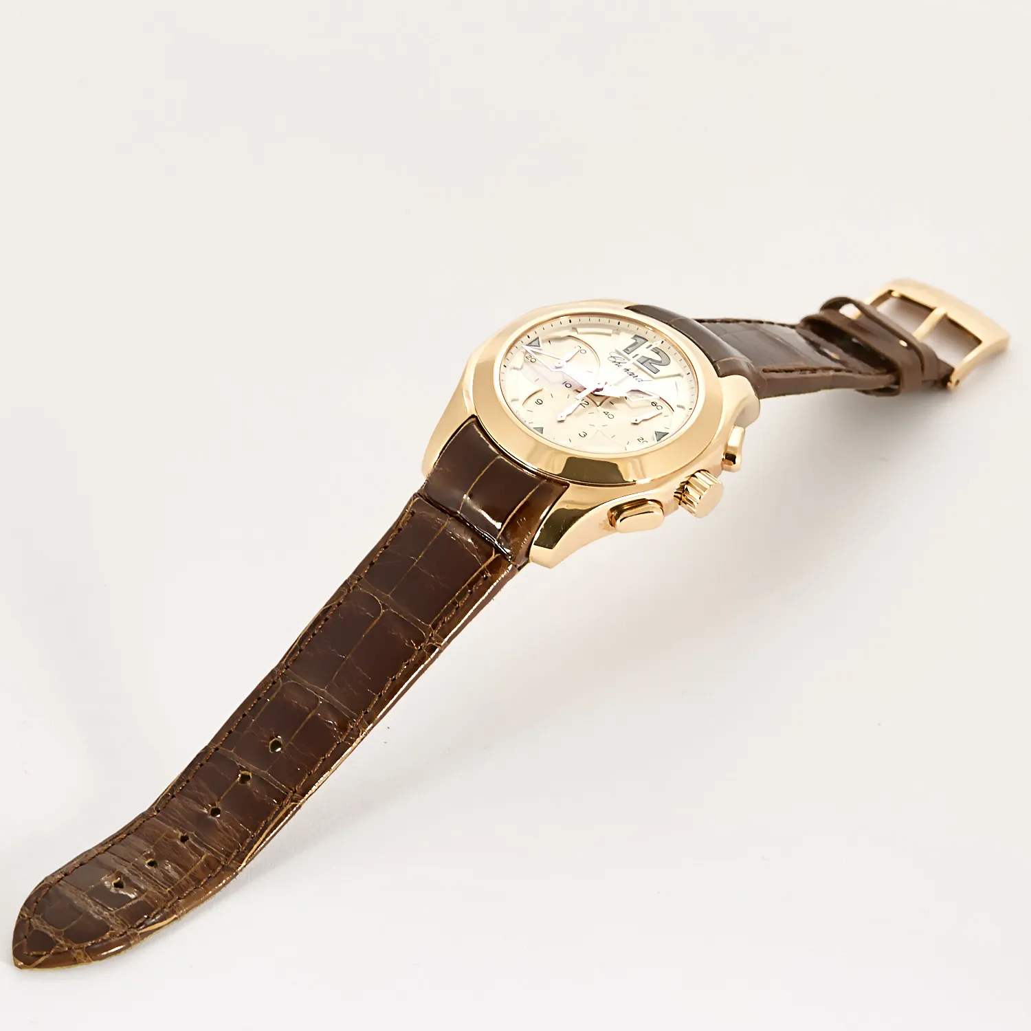 CHOPARD - ELTON JOHN - Montre en or rose à boitier rond à mouvement chronographe automatique sold by 58 Facettes product image thumbnail 5