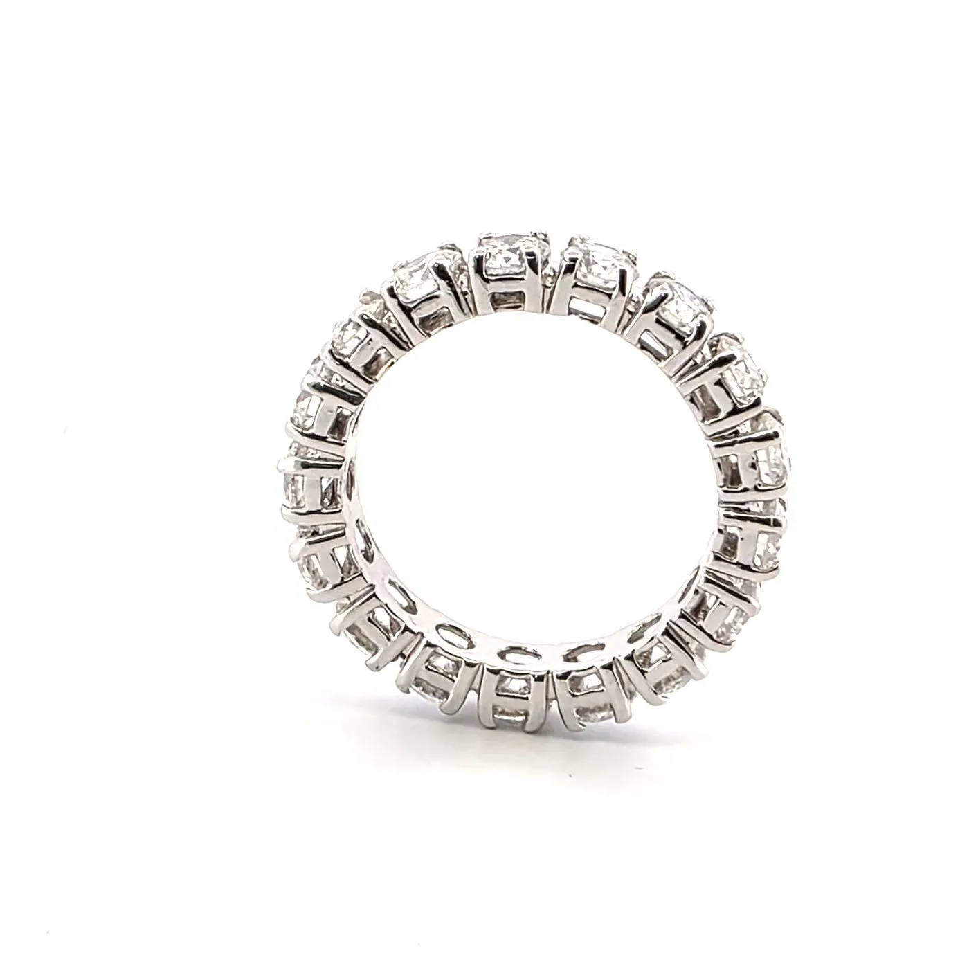 Bague alliance tour complet en or blanc 18 ct et diamants sold by 58 Facettes product image thumbnail 4