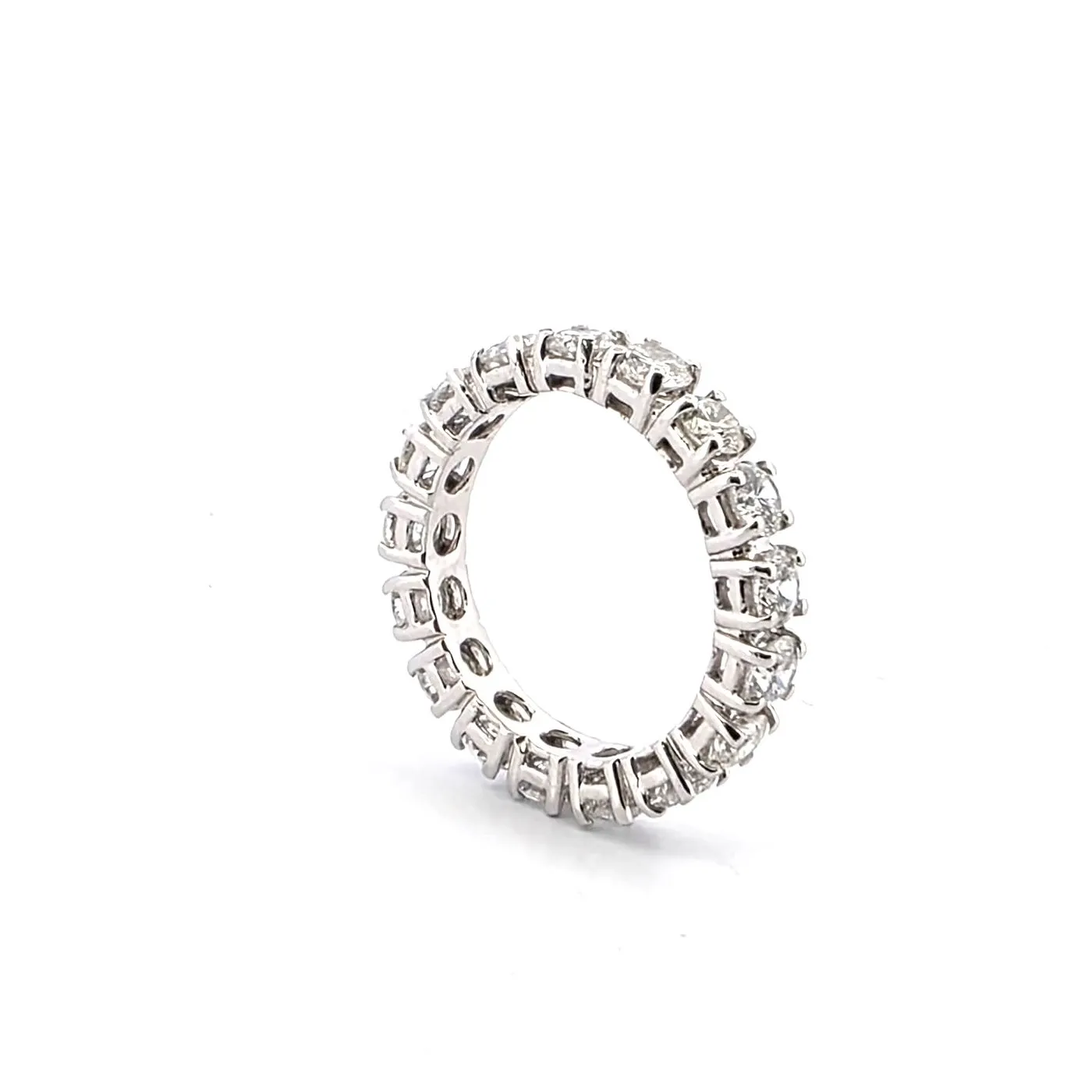 Bague alliance tour complet en or blanc 18 ct et diamants sold by 58 Facettes product image thumbnail 5