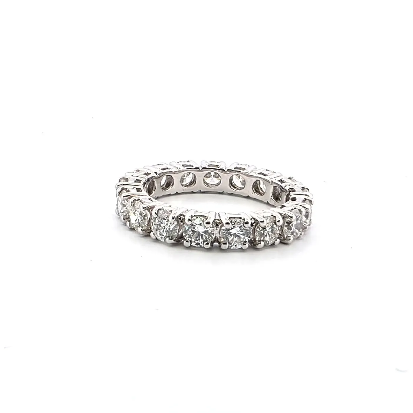 Bague alliance tour complet en or blanc 18 ct et diamants sold by 58 Facettes product image thumbnail 2